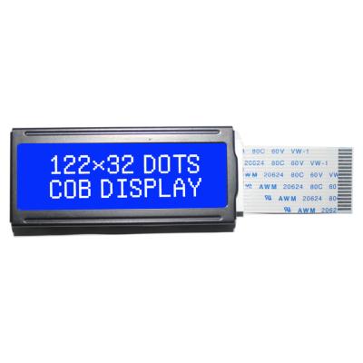 China Factory Made 122x32 LCD Display COB Module STN Dots Graphic White On Blue LCD With Backlight 2.5 inch for sale