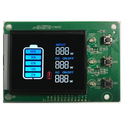 China Custom VA Segment LCD Display White On Black High Contrast For LCD UPS Power 64*87.5mm for sale