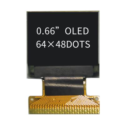 China 0.66 Inch Dot Matrix 64x48 Square OLED Display With SSD1306 Drive IC Tooth Module For Smart Wristband 0.66 Inch for sale