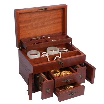 China High-end Manufacture Factory High Quality MDF Wooden Storage Jewelry Ring Bracelet Earring Case/Box For Wholesale for sale