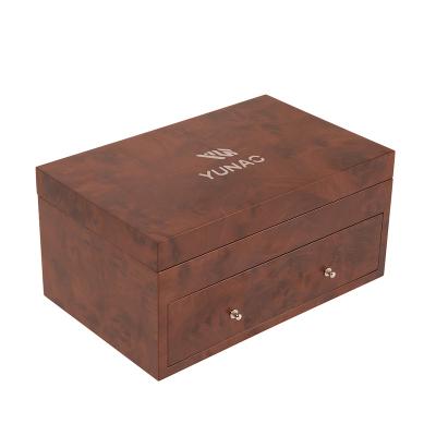 China Recyclable High End Factory Customized Design Wood Grain Wooden Card Case/Case With Drawer For Wholesale for sale