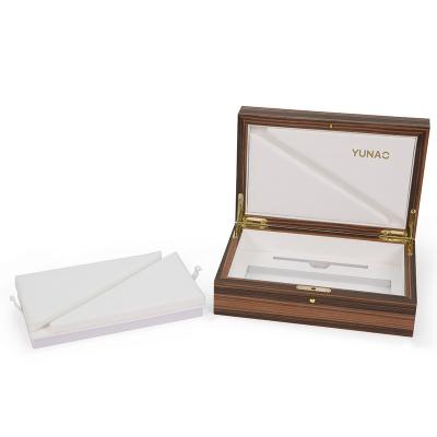 China Handmade Factory Custom Natural Wood Gift Packaging Pen Display Box Wooden Luxury Pen Box With Lid for sale