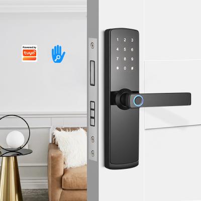 China New Design Wifi RFID App Fingerprint Security Smart Home Office Apartments Hotel Smart Door Lock Card Biometric Smart Electronic Password for sale