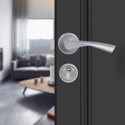 China New Color Modern Simple Design Style Interior Stainless Steel Door Handle Wood Lock for sale