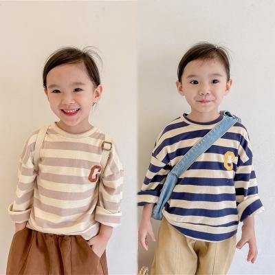 China Striped Anti-wrinkle Cotton Girls Long Sleeve Shirts Kids Designers Clothes China for sale