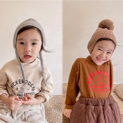 China 2021 Korean Kids Pullover Anti-wrinkle Sweater High Neck Sweater Top For Girls Boys for sale