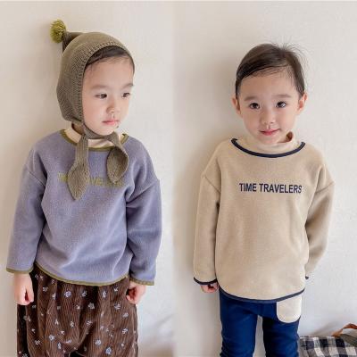 China Breathable Custom Made Plus Velvet Faux Fur Sweater Kids Boy's Sweaters Clothes for sale