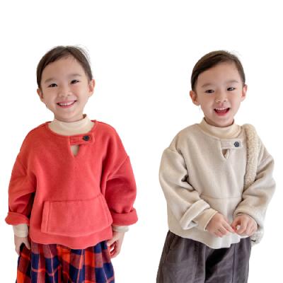 China Oversized Breathable Plush Sweater Baby Kids Winter Clothes Solid Wool Sweaters Boys Girls for sale