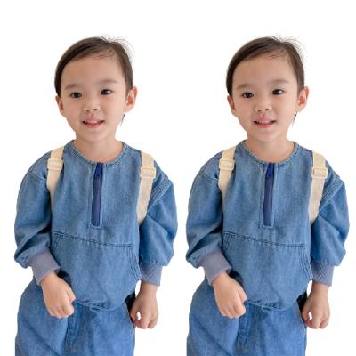 China Anti-wrinkle Outwear Autumn Girls Clothes Kids Top Denim Jacket Baby Coat for sale