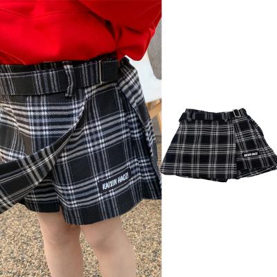 China Breathable Fashion Kids Pleated Skirts Plaid Dress Korea Girls Children Short Skirt for sale