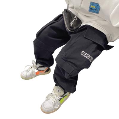 China New Anti-wrinkle Fashion Streetwear Boys Cargo Pants Old Kids Children Wide Leg Pants for sale