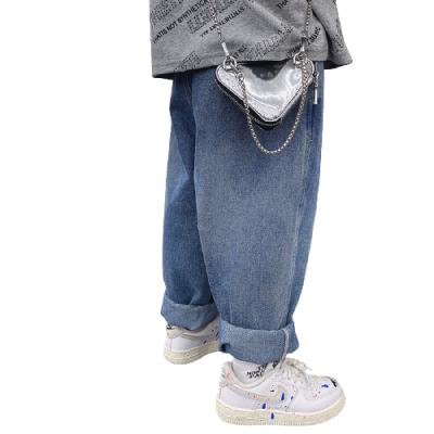 China Anti-wrinkle fashion denim Jean Pants Kids Boys Trousers for children 3-14 years old for sale