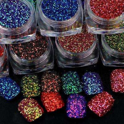 China Hot Girl Holographic Nail Glitter For Nail Art Irregular Red Color For Nail Decoration Eyes Face Body Hair Open Manicure Tips for sale