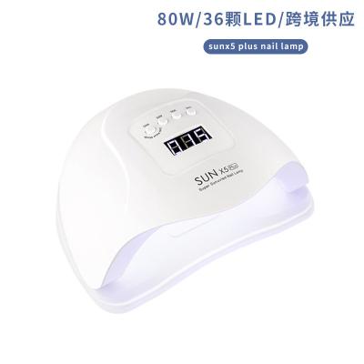 China Nail Dryer SUN X5 Plus 80W Led Manicure UV Drying Gel Lamp Nail Dryer With 4 Timer Setting Nail Lamp for sale