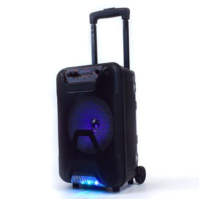 China Colorful LED Light Aoxin Manufacturer Oem 8 Inch BT Karaoke Home Party DJ Cart TWS Outdoor Wireless Portable Speaker for sale