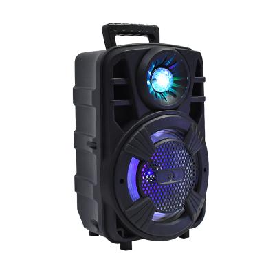 China Aoxin 8inch colorful plastic sound material light LED portable speaker with tws usb speaker outdoor speaker for sale