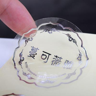 China Auxiliary Materials Silver Transparent PVC Self Adhesive Sticker Heat Sensitive Packaging labelPackaging Labels for sale