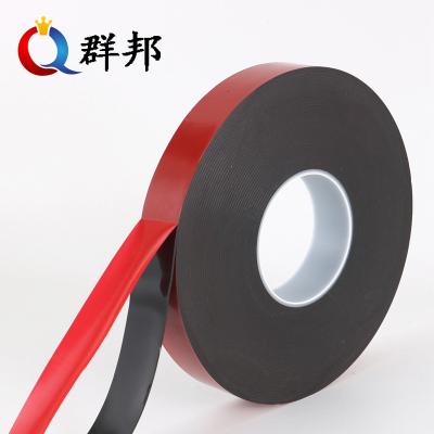 China Heat Resistant Strong Adhesive High Bonding Film Black Red Double Sided Adhesive Acrylic Tape for sale