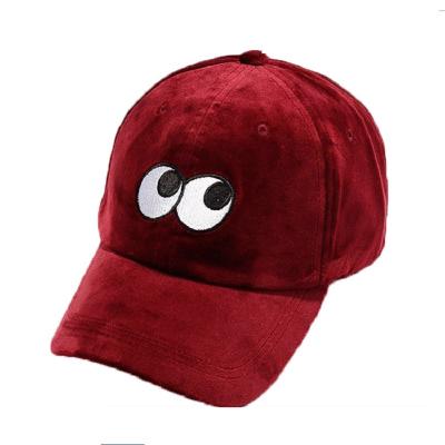 China COMMON Custom Embroidery Design 6 Panel Golf Baseball Cap Velvet Hats Hat 6 Panel Hat Embroidered Edge Metal 100% Cotton Curved Buckle for sale