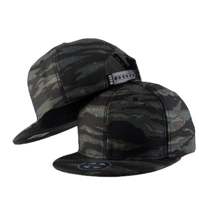 China JOINT Hip Hop Snapback Hat Camouflage Snapback Hat Black Polyester 6 Panel Hat 100pcs One Design One Color Sports Style 100% Cotton Plain for sale