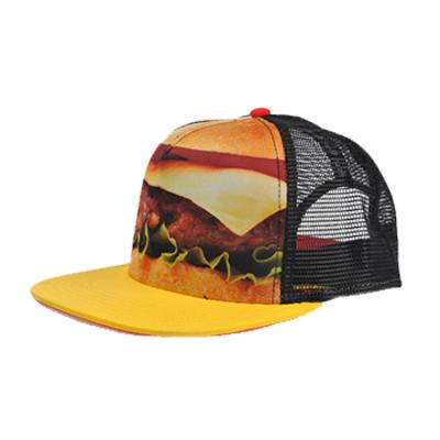 China COMMON 5panel foam and mesh sublimation printing baseball caps in trucket caps for sale