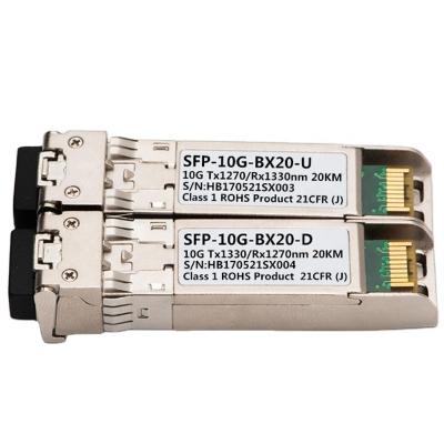 China 10G Tx1270/Rx1310nm 20km SFP Optical Module 10G Tx1270/Rx1310nm 20km for sale