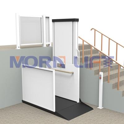 China Hotels MORNING Lift Customizable Vertical Home Open Type Hydraulic Home Lift Wheelchair Lift with Disabled for sale