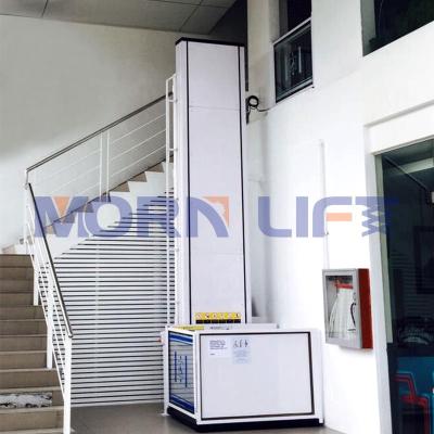 China Hotels MORNING Elevator Customizable Residential Open Type Home Lift Hydraulic Disabled Wheelchair Lift For Disabled for sale