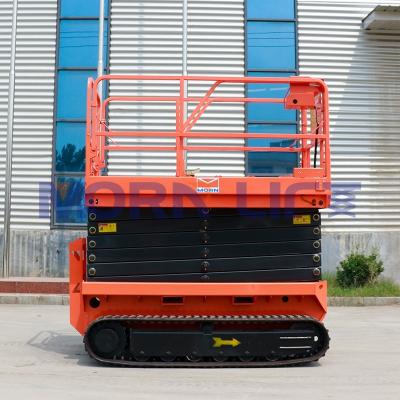 China Factory/warehouse/workshop/hotels MORNING 4m 6m 8m 10m 12m rough terrain self-propelled crawler scissor lift for sale