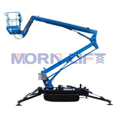 China Garment Shops 6m-22m MORNING Man Lift Spider Boom Lift Towable Spider Lift Hinged Tracked Spider Lift For Aerial Work for sale