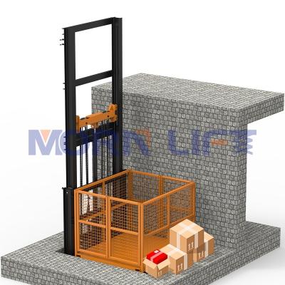 China Customizable Small Platform MORNING Hotels Warehouse Goods Lift Industrial Vertical Basement Freight Lift Hydraulic Cargo Lift for sale