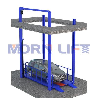 China Electric Car Lift Equipment MORNING Garage Vehicle Lift Four Post Car Lift Hydraulic Four Post Hydraulic Platform for sale