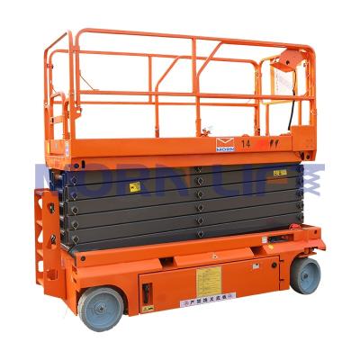 China Self Propelled Manlift 8 For Morning 5-14m Power Scissor Sizer Hydraulic Electric Self Propelled Man Lift Battery Aerial Working Platform for sale