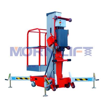 China One Man Lift MORNING 3-18m Aerial Work Mast Lift Vertical Electric Hydraulic Single Man Lift Aerial Mobile Lift One For Sale for sale