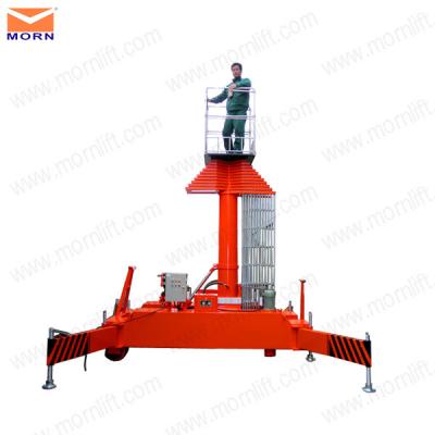 China Hotels 30m Mast Aerial Work Platform 800*800mm Mobile Telescopic Single Height Table Hydraulic Oil-cylinder Trailing 1100mm Dia200 31.7m for sale