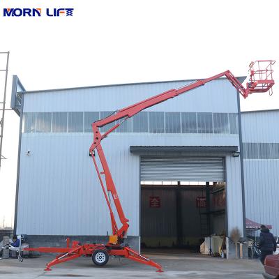 China Construction Material Stores Hydraulic Articulated Pickup Truck Boom Lift For Aerial Work for sale