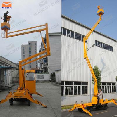 China Hotels Folding Hydraulic Arm Track Lift Platform / Boom Lift for sale