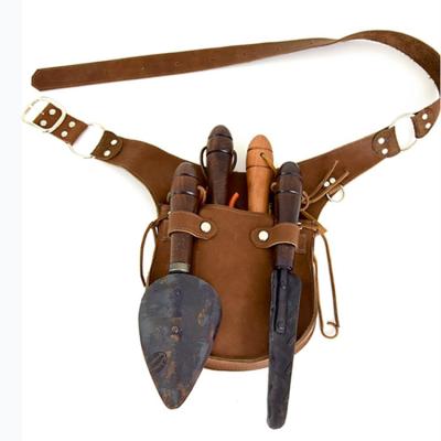 China The PU nylon factory etc. Polyester Oxford Canvas Customize Gardening Tool Waist Bag Adjustable Leather Outdoor Garden Tool Belt for sale