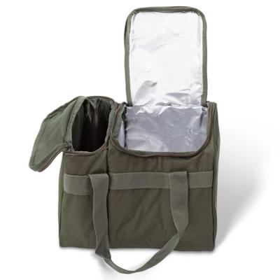 China Custom Canvas Picnic Portable Outdoor BBQ Insulated Food Bag Camping Cooler Bag for sale