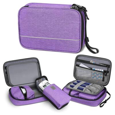 China Portable Polyester Diabetic Supplies Medical Storage Travel Bag For Insulin Pens for sale