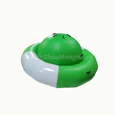 China Ourdoor Inflatable Toys Inflatable Spinning Flying UFO Disco Boat Rotating Toy Towable Tube Water Sport Kids and Adults for Sea Games for sale