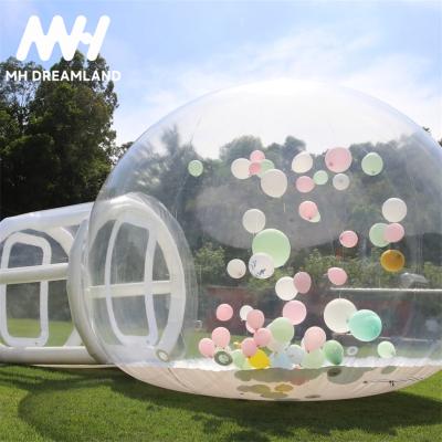 China Camping Hot selling  inflatable bubble tent dome tent inflatable bubble house with tunnel for party for sale