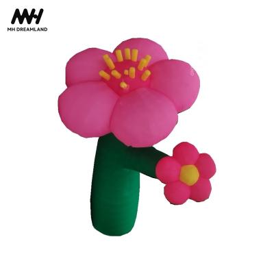 China Advertising Hot Selling Inflatable Pink Flower Plant Advertising Toys with Light Party Outdoor Show for Decorations for sale