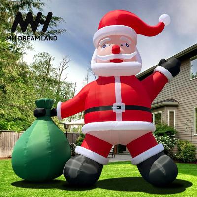 China Christmas Carnival Christmas Decorations Inflatable Santa Claus Cartoon Toy Father Customized for Outdoor Festival for sale