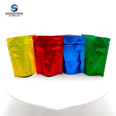 China Backing from bottom up resealable +hanging hole zipock odor proof edible foil mylar mini bag for sale