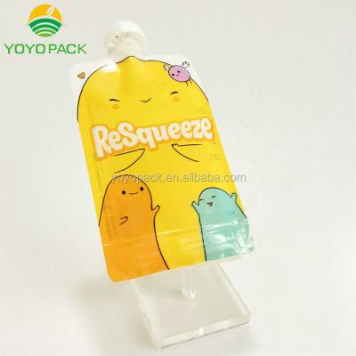 China Private Label Baby Food Pouch Bpa Free, Biodegradable Reusable Baby Food Pouch Silicone for sale