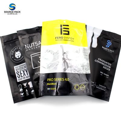 China Recyclable Garment T Shirt Zip Lock Luxury Plastic Clothes Packaging Bags for sale