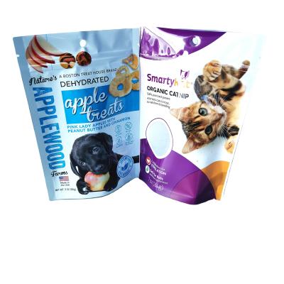 China Smell Proof Moisture Proof Pet Food Packaging Ziplock Doypack With Window for sale