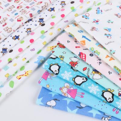 China Breathable Custom Woven 100% Printed Cotton Flannel Fabric For Baby Garment for sale