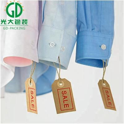 China Sustainable Embossing Custom Paper Hang Tags For Garment for sale